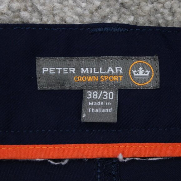 Peter Millar EB66 Pants Mens 38x30 Blue Crown Sport 100% Polyester w/ 30" inseam - Picture 12 of 15